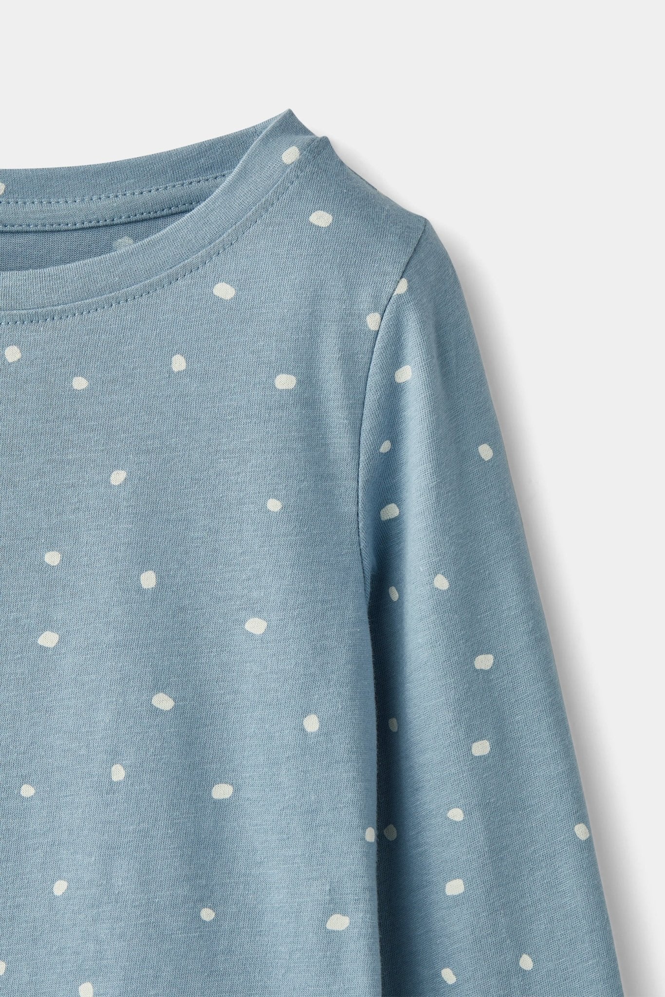 rise little earthling LS Crew Neck TGDKT00 - Ashley Blue Dots / 12-18m - Image 2