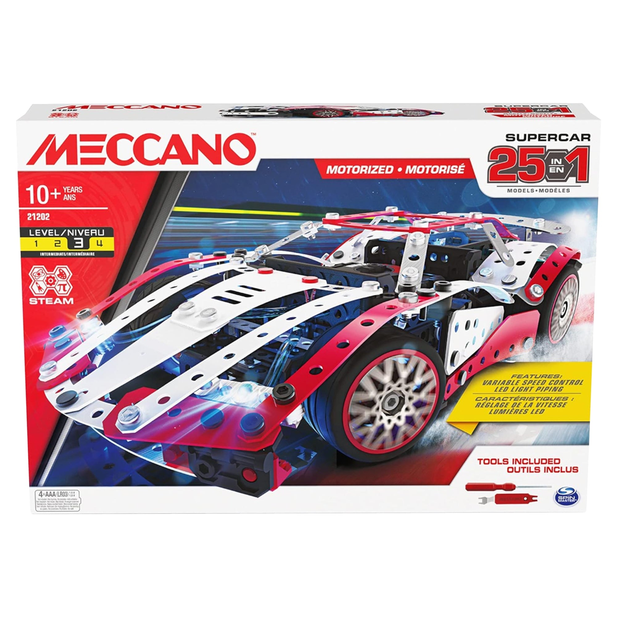 Meccano 25 Multi Model Set - Supercar