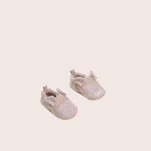 rise little earthling Slide Ons With Ears - Oatmeal / 0-3m