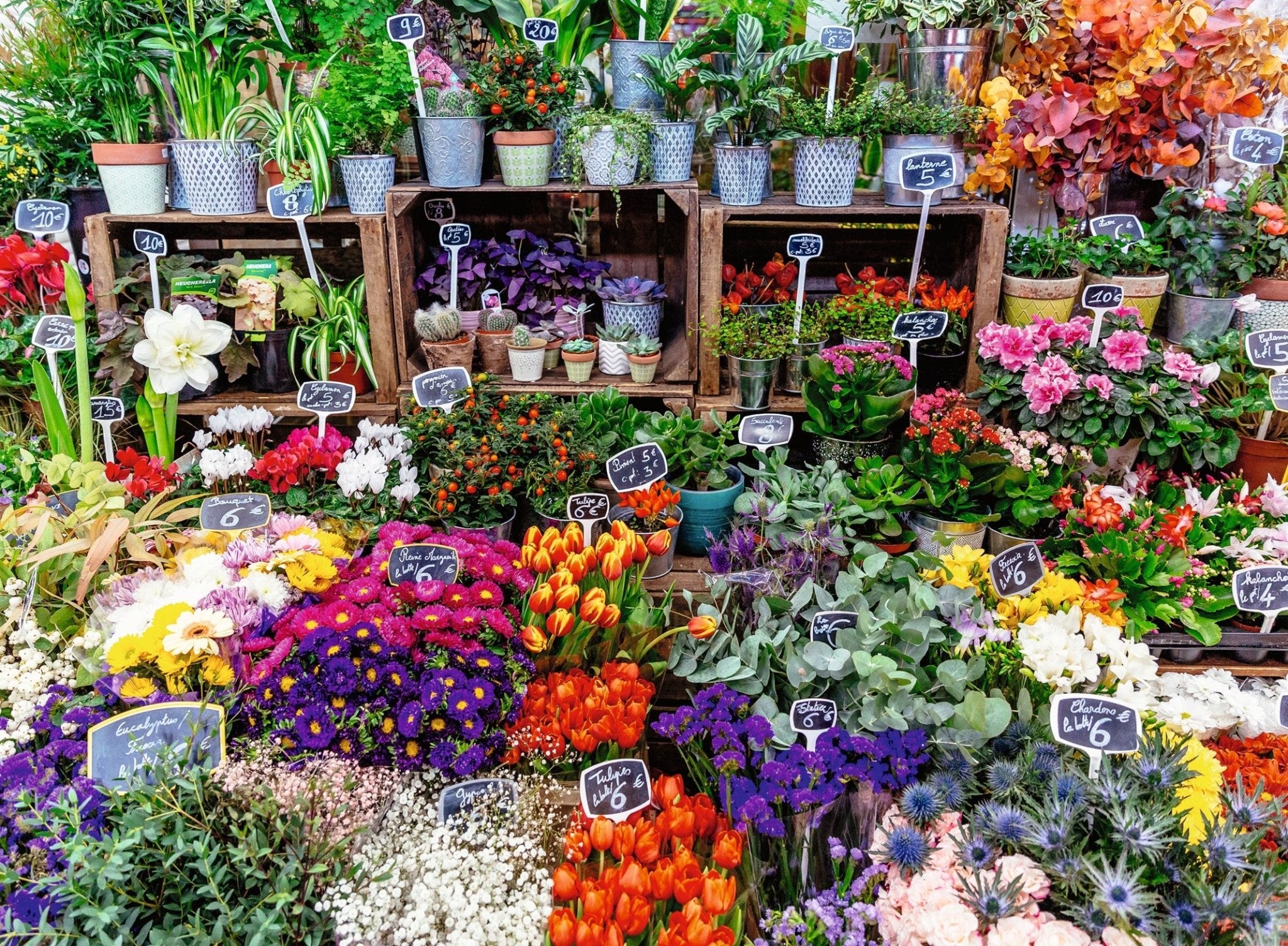 Ravensbuger Flower Market, France 500pc Puzzle - Image 2