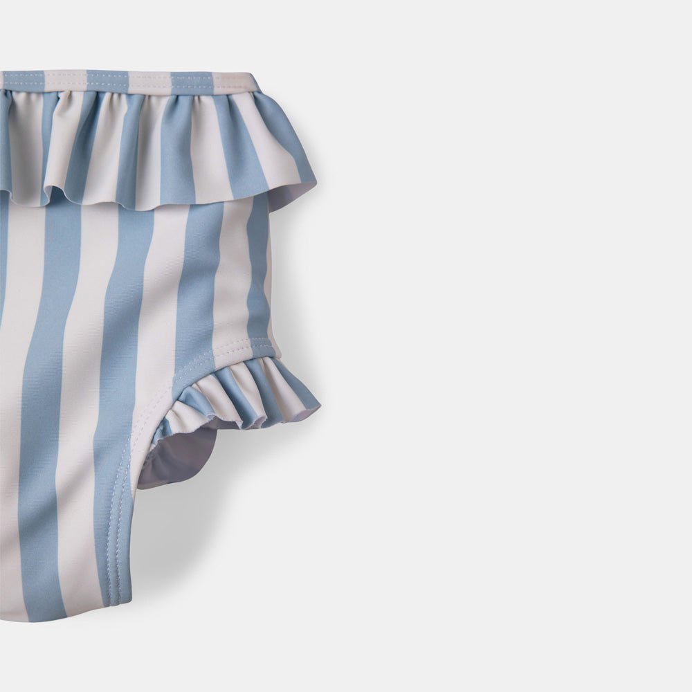 rise little earthling Ruffle Bow 2-pc Bathing Suit - Peach Gingham / 18-24m - Image 6