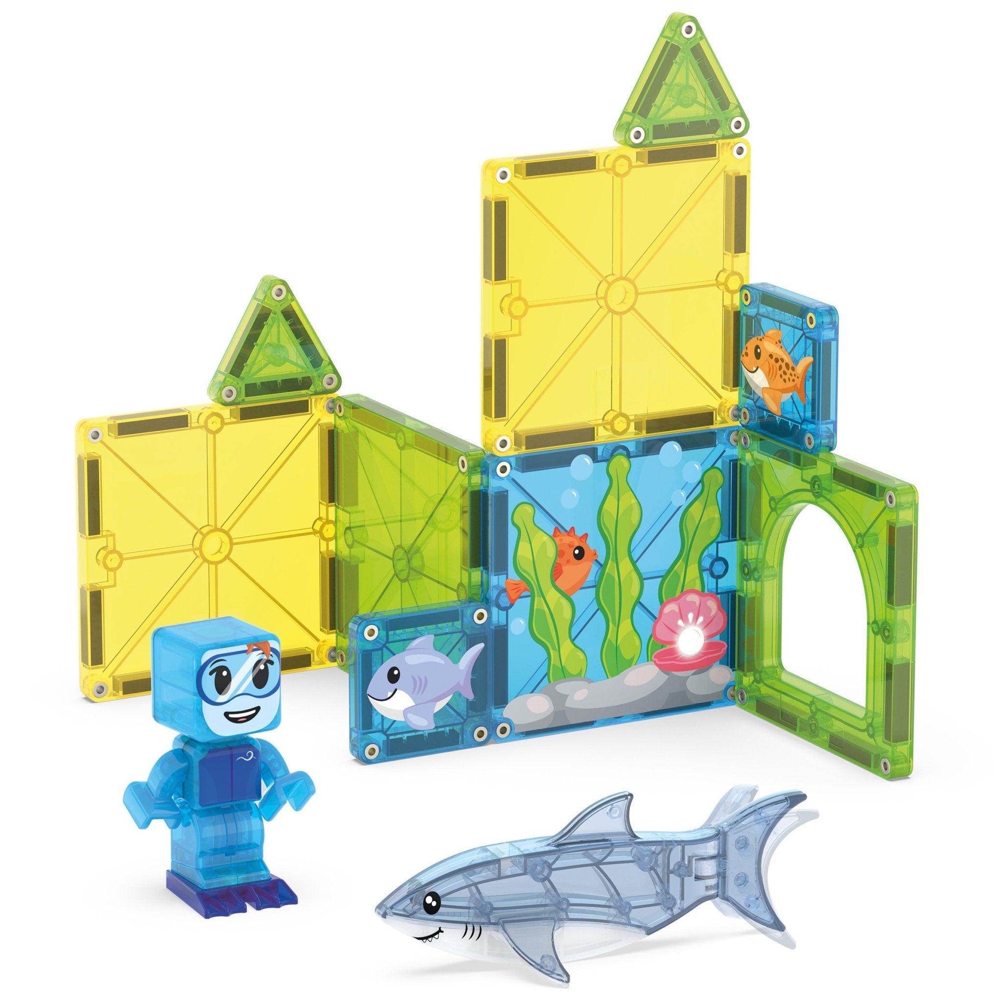 The Original MAGNA-TILES® Shark Dive 13-Piece - Image 3