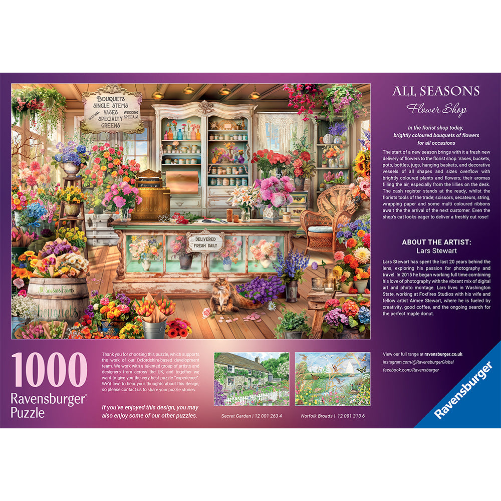 Ravensburger All Seasons Flower Shop 1000 Pc Puzzle - Image 5