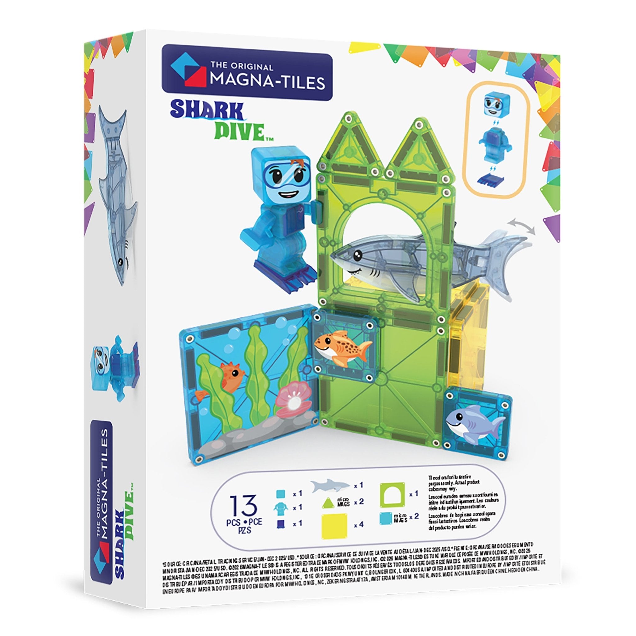 The Original MAGNA-TILES® Shark Dive 13-Piece - Image 7