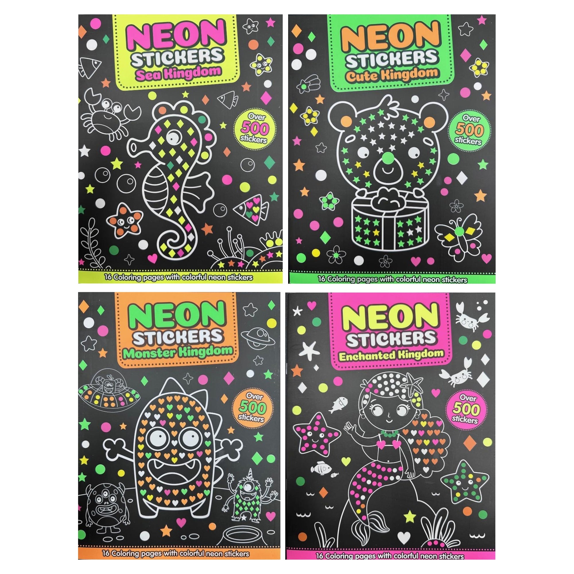 Neon Stickers Colouring Book - Image 5