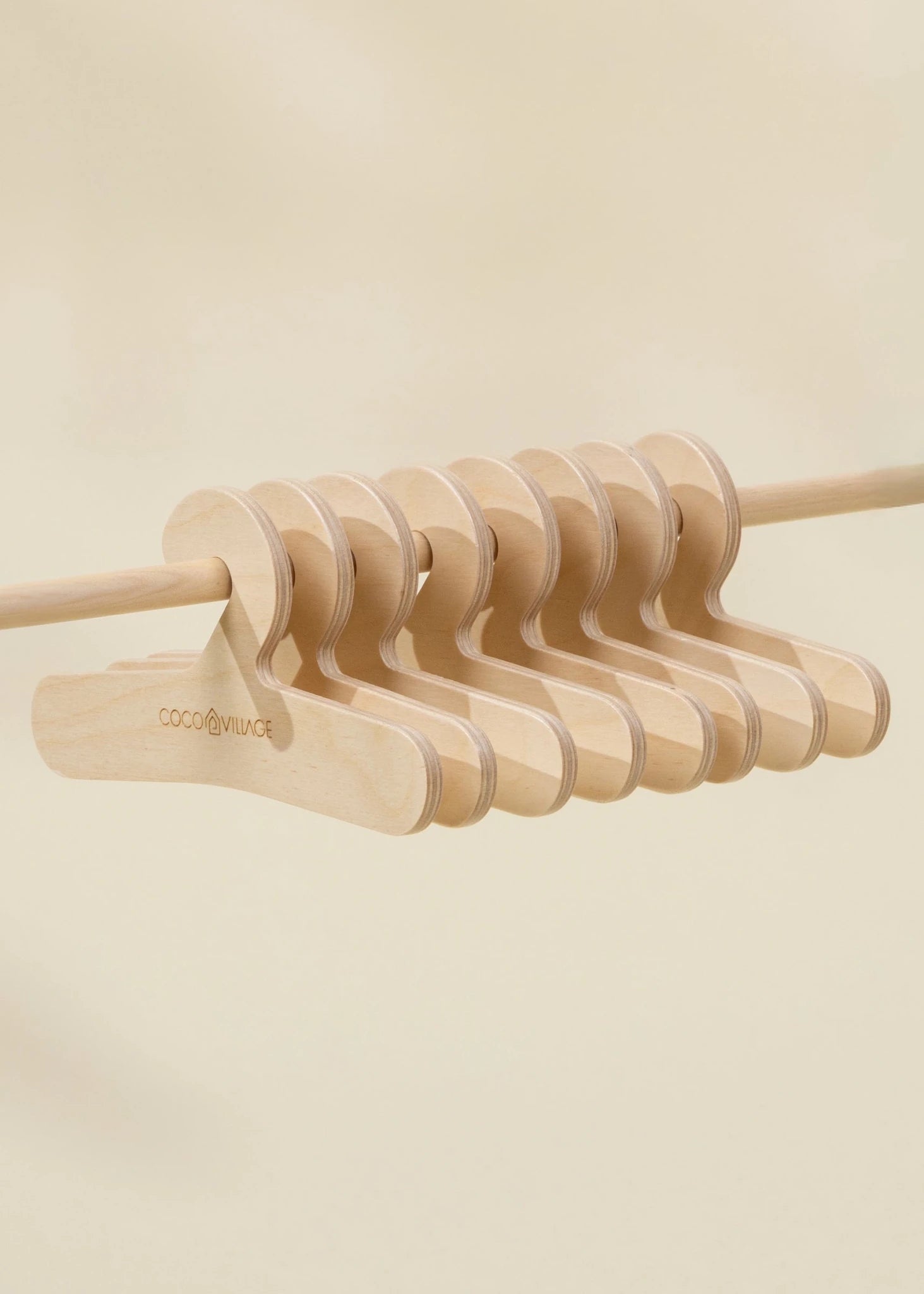 Coco Village Wooden Doll Clothes Hangers (8 Pcs) - Image 2