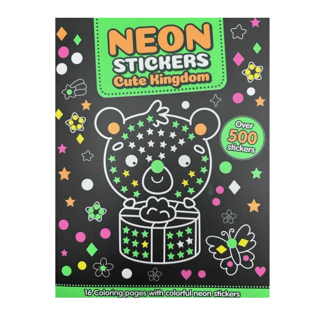 Neon Stickers Colouring Book - Image 2