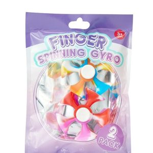 Made By Mastermind Toys MMT Finger Spinning Gryo 2-Pieces Orange & Red