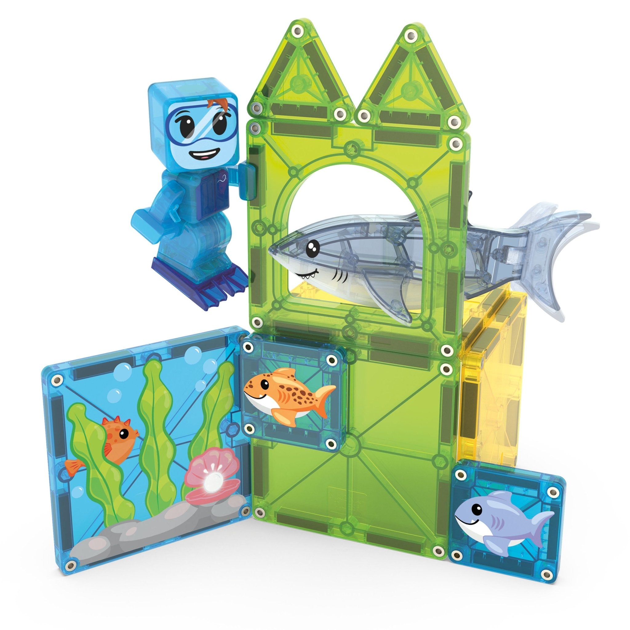 The Original MAGNA-TILES® Shark Dive 13-Piece - Image 5