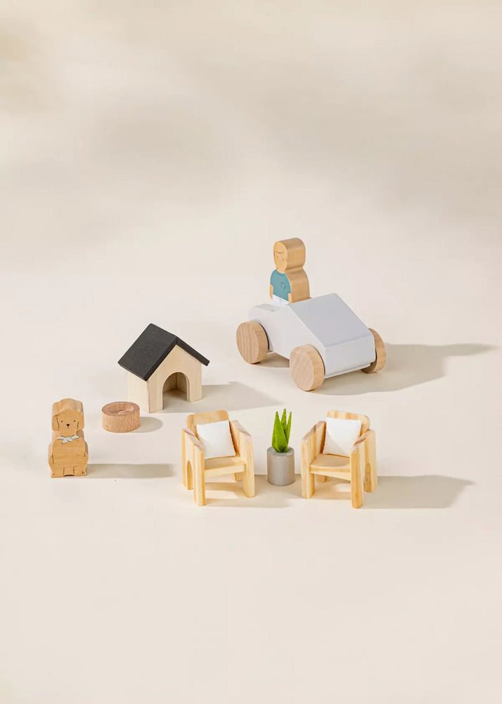 Coco Village Wooden Doll House Outdoor Furniture (8pcs) - Image 2