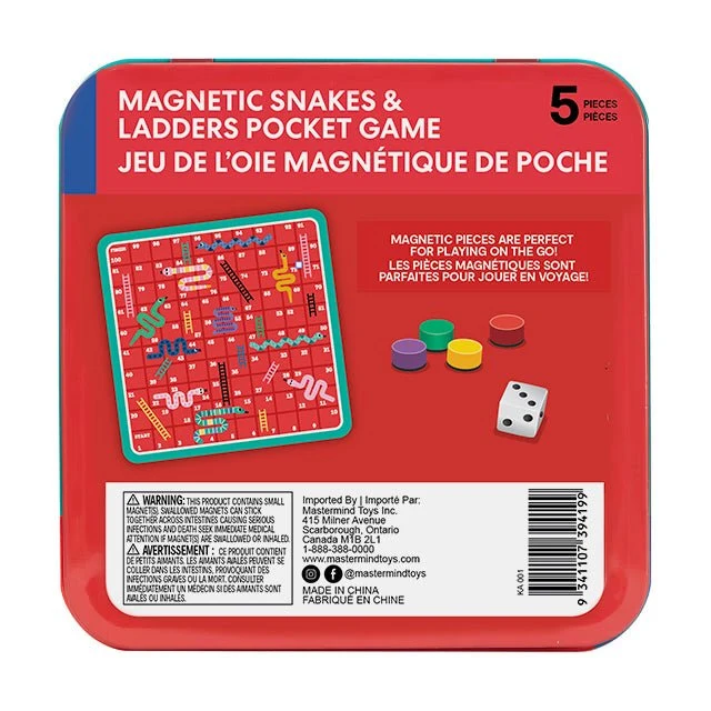 Made By Mastermind Toys Mastermind Toys Magnetic Snakes & Ladders Pocket Game - Image 2