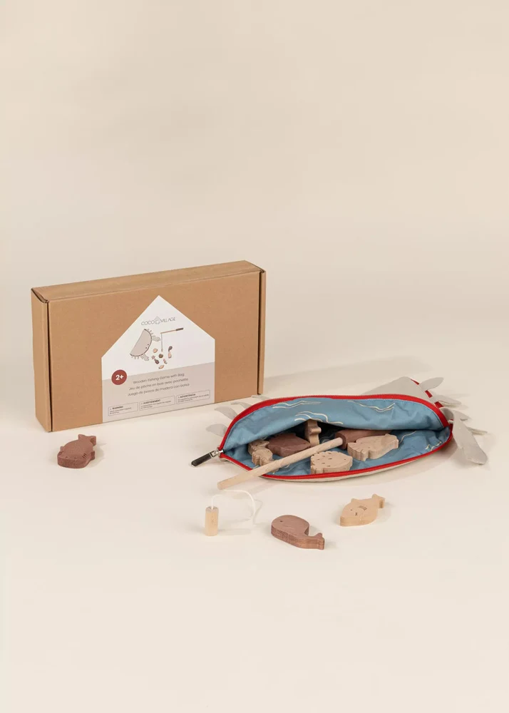 Coco Village Wooden Fishing Game with Bag - Image 17