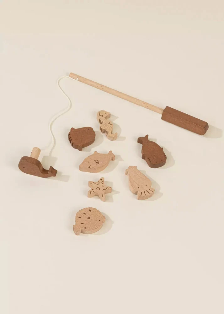 Coco Village Wooden Fishing Game with Bag - Image 15
