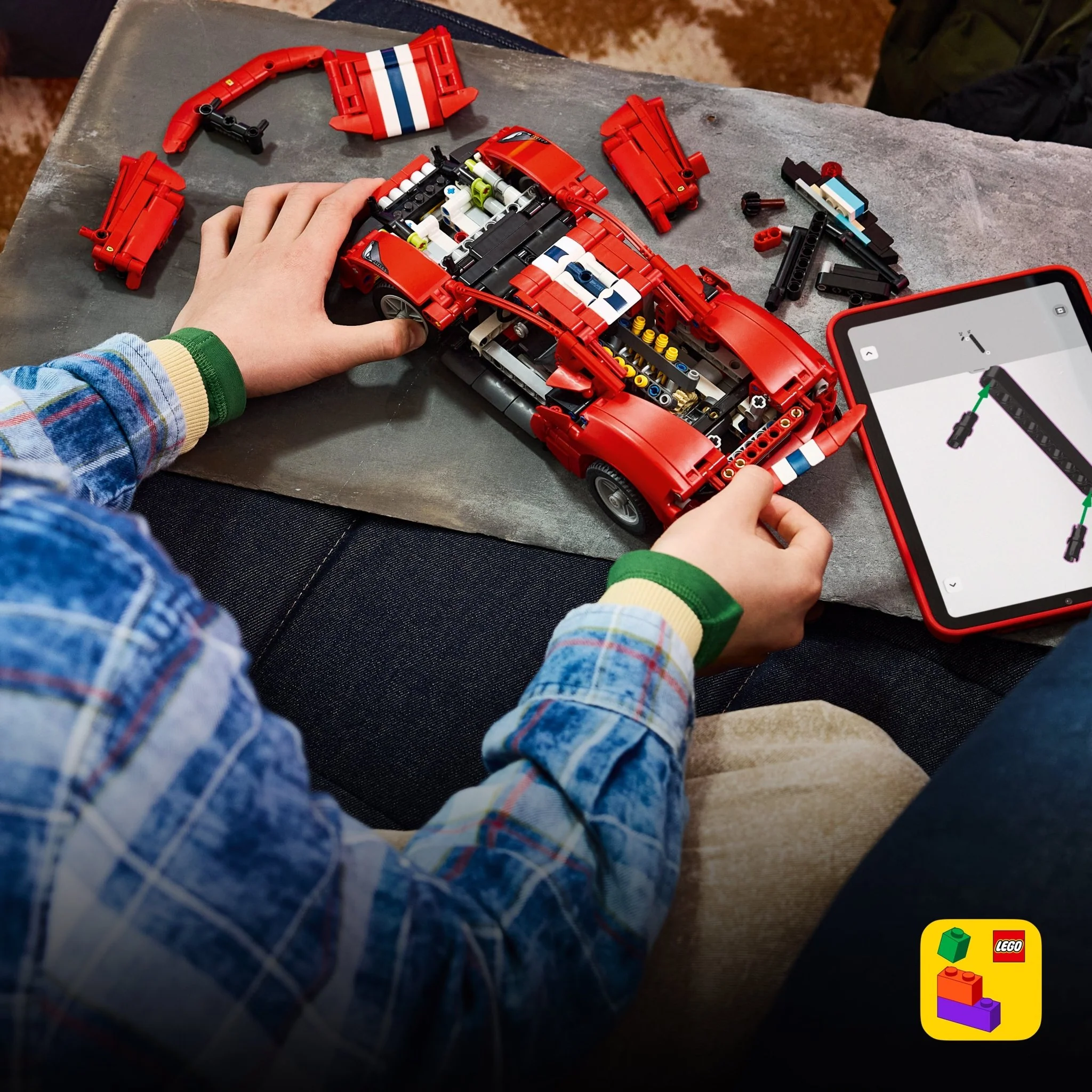 LEGO® Technic Ferrari 488 PISTA Car Toy 42235 - Image 4