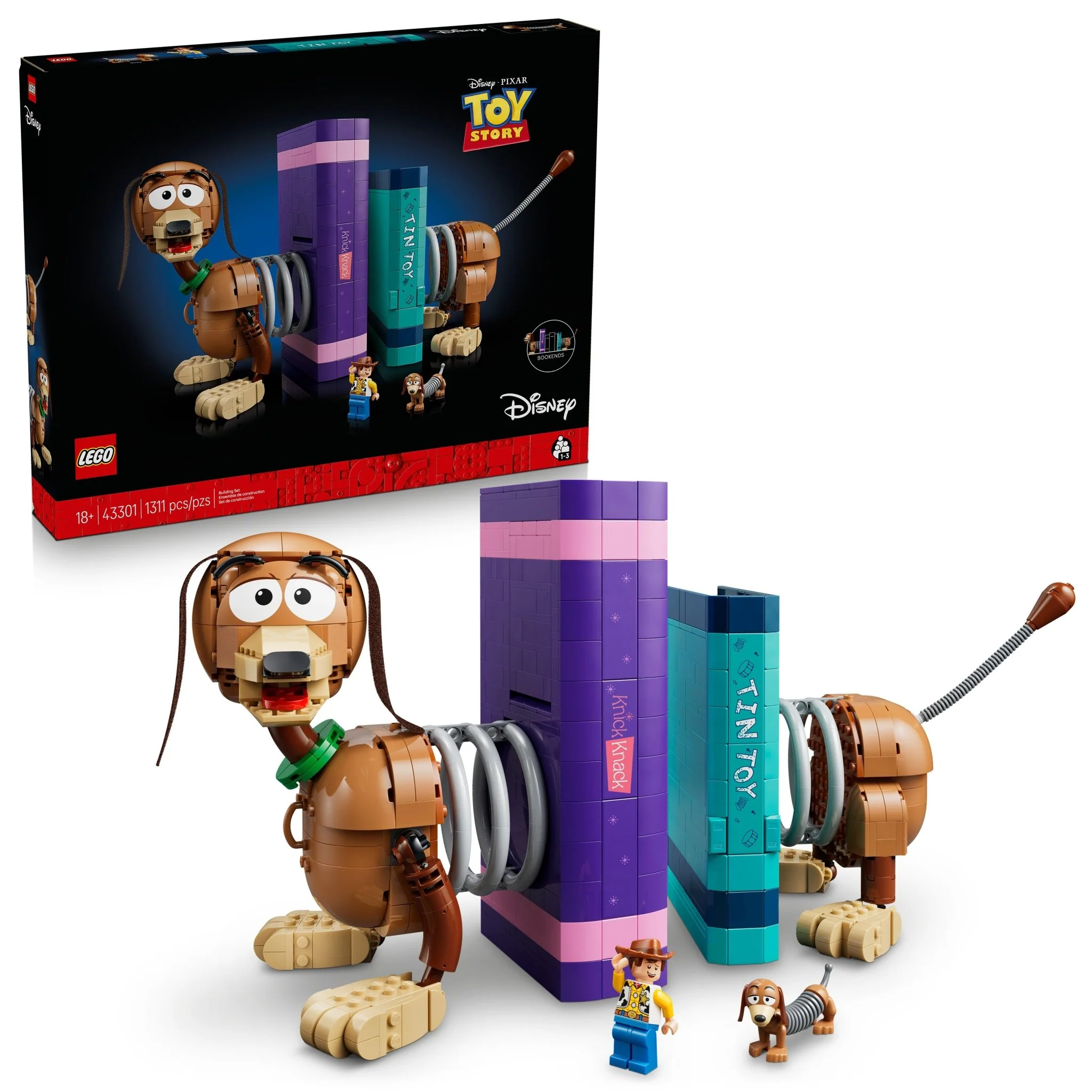 LEGO® Disney and Pixar Toy Story Slinky Dog Bookends 43301