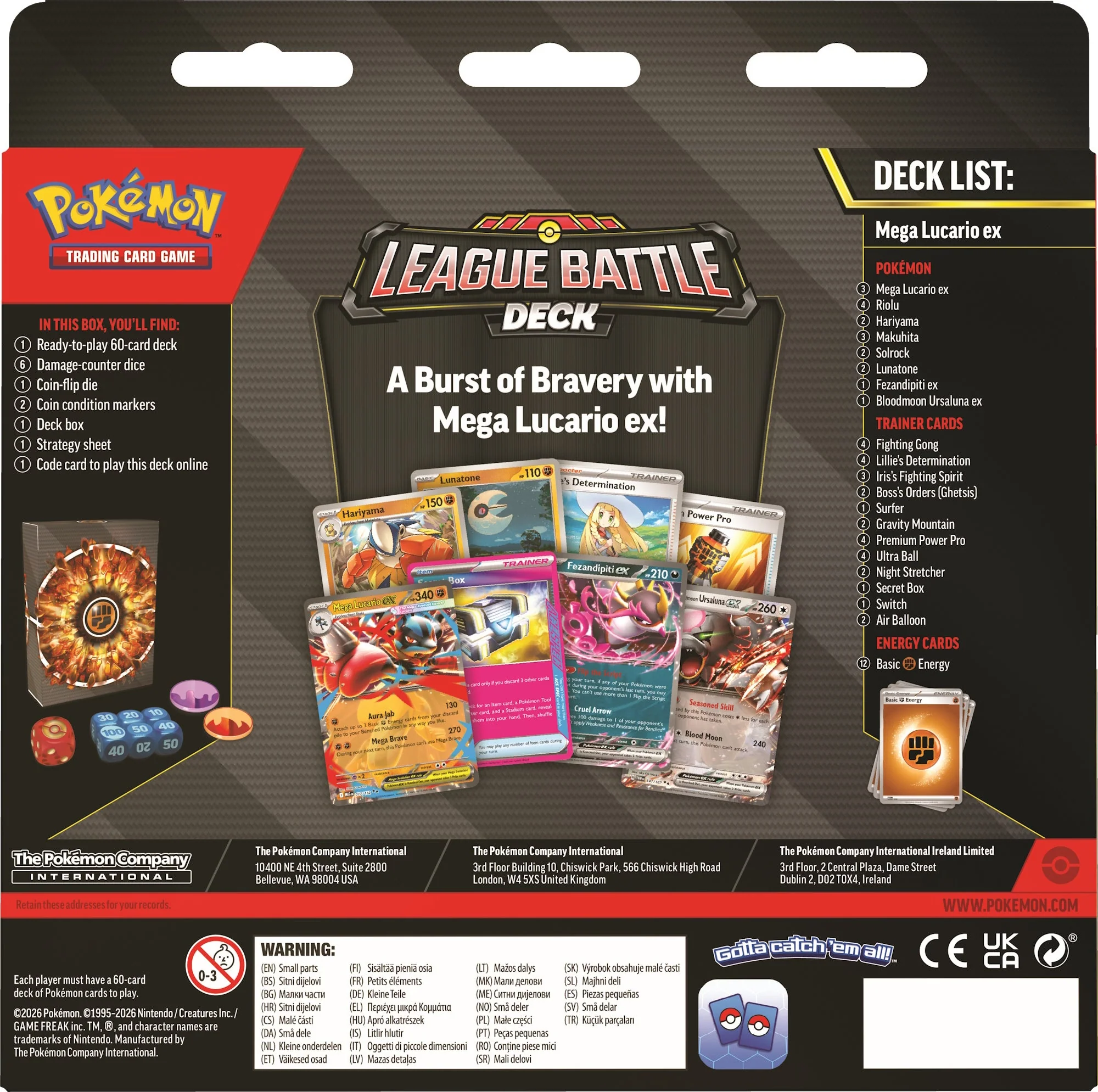 Pokemon Pokémon TCG: Mega Lucario ex League Battle Deck I 4 Limit Per Customer - Image 2