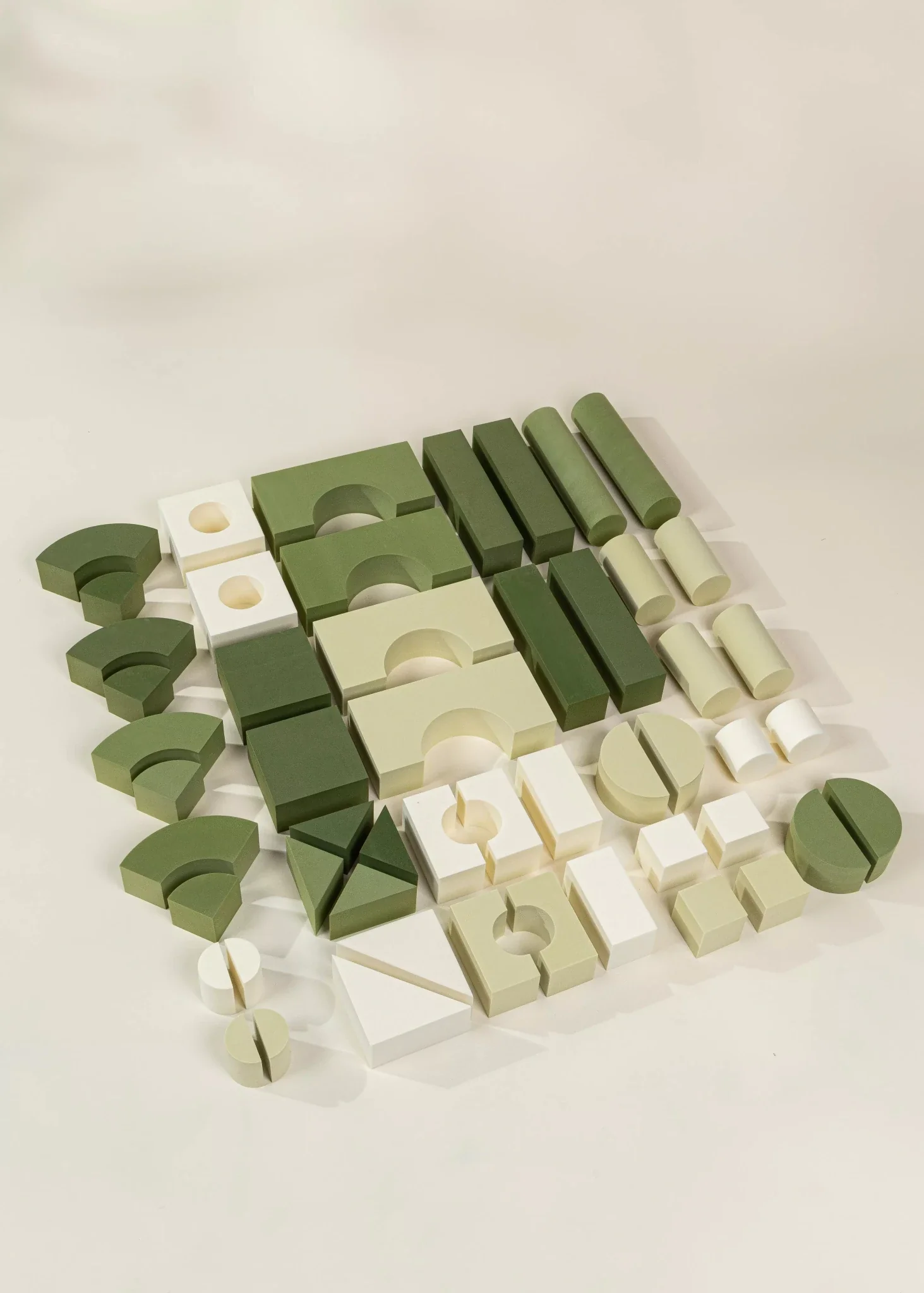 Coco Village EVA Foam Building Blocks Set - Medium (52pcs) Green Combo - Image 4
