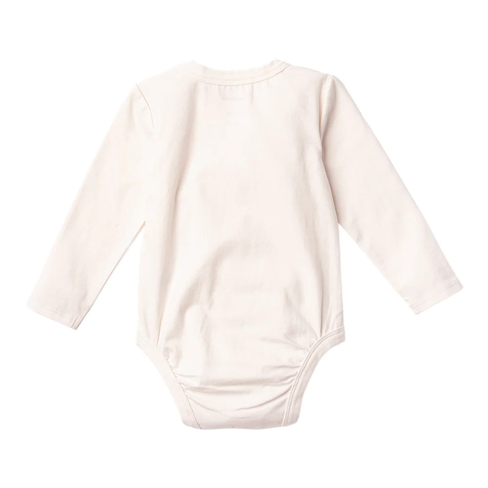 Ms.Rachel Long Sleeve Bodysuit - White/Red / 0-3m - Image 2