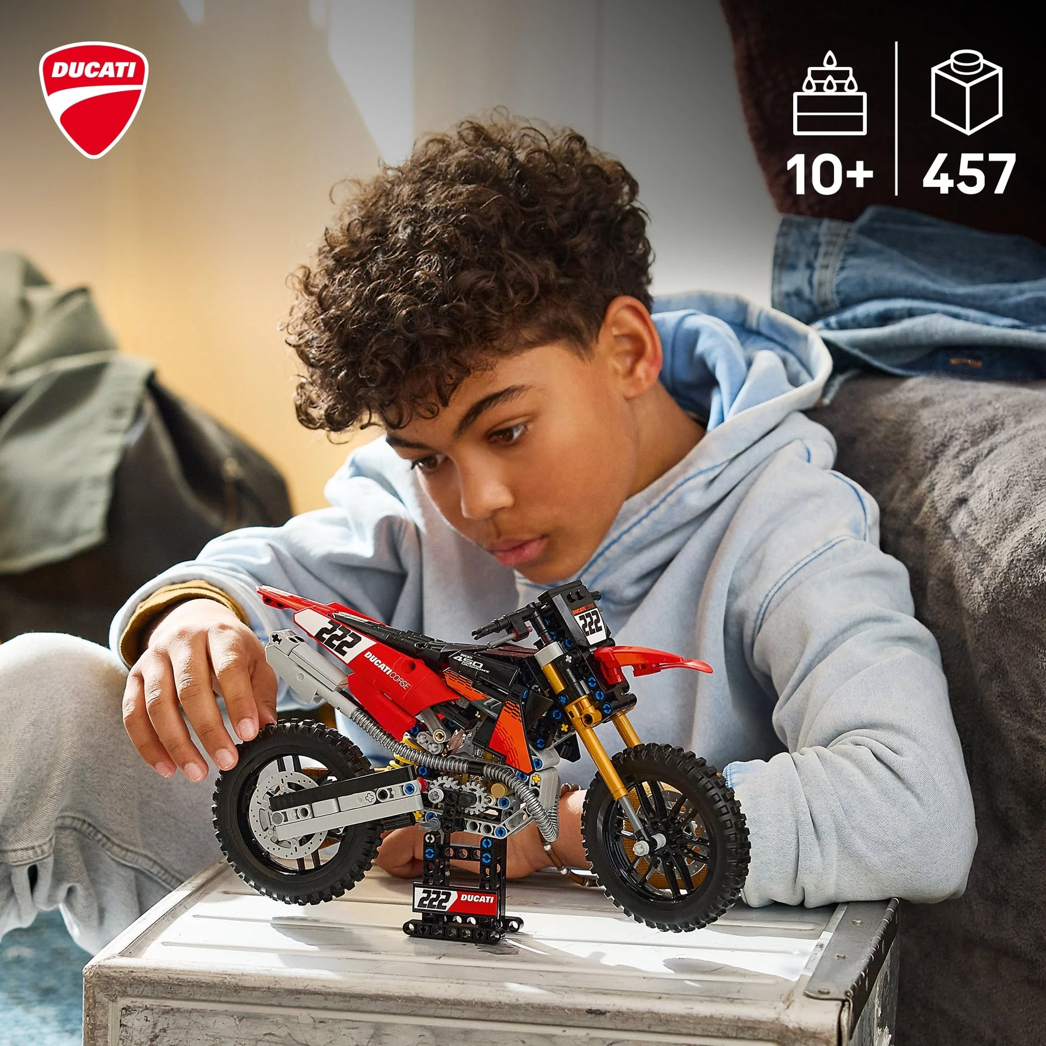 LEGO® Technic Ducati Desmo450 MX Factory Motorcycle 42238 - Image 6