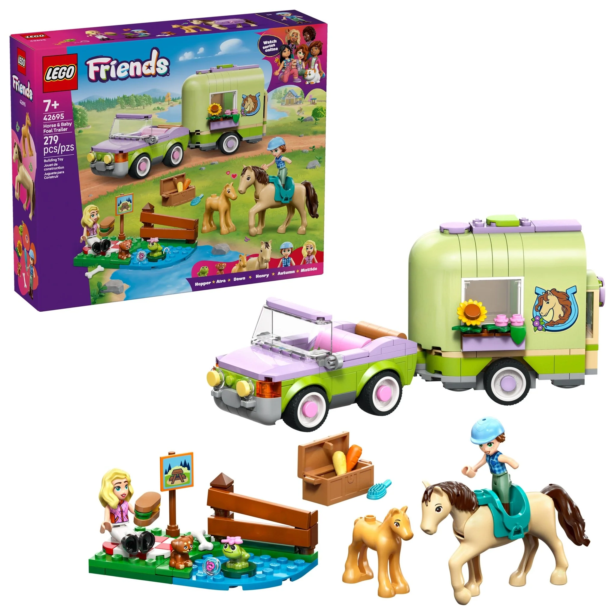 LEGO® Friends LEGO® Horse & Baby Foal Trailer 42695