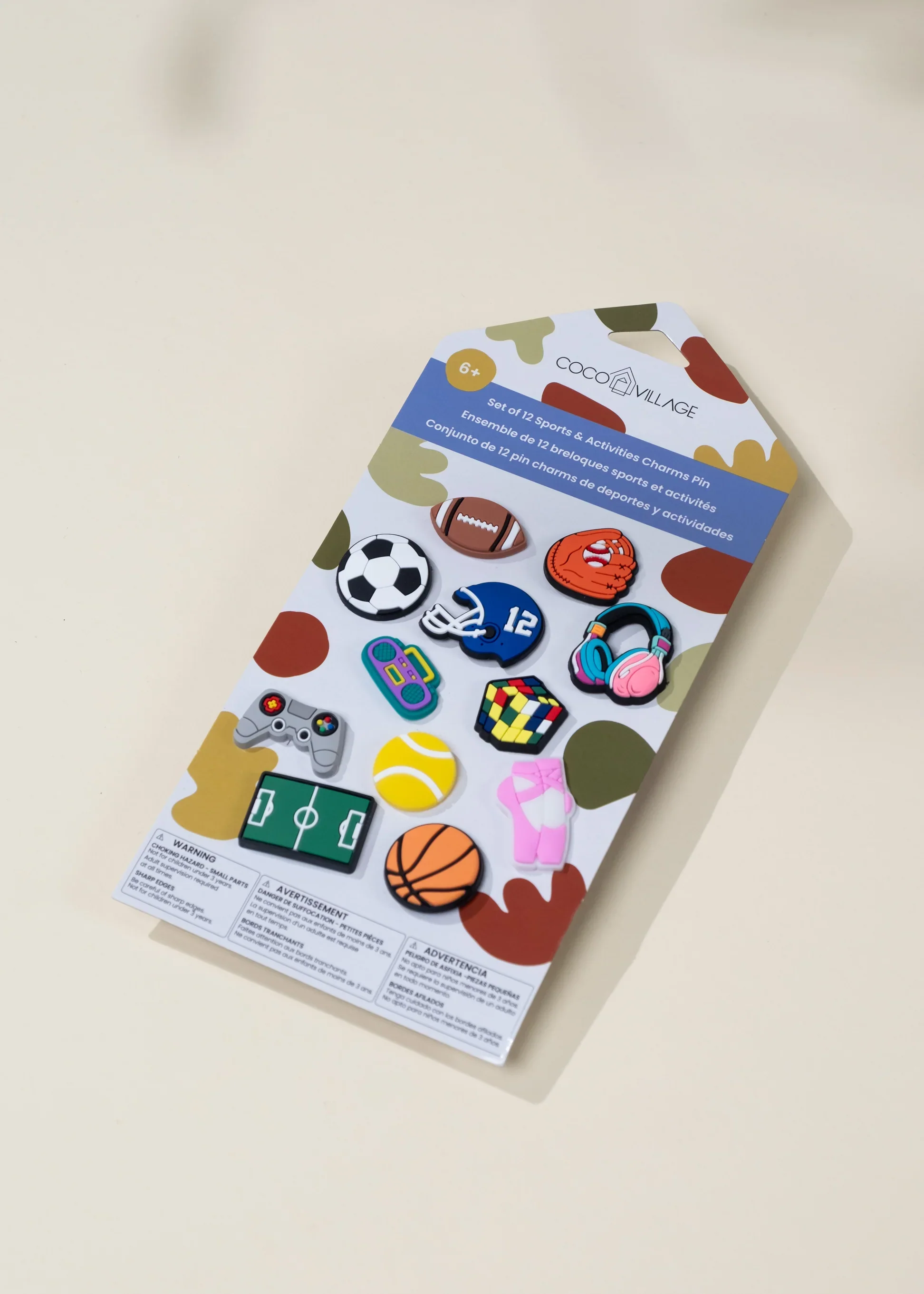 Coco Village Set of 12 Sports & Activities Charms Pin - Image 6