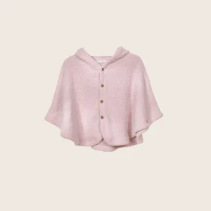 Rise Little Earthling Fleece Poncho - Cream / 12-18m