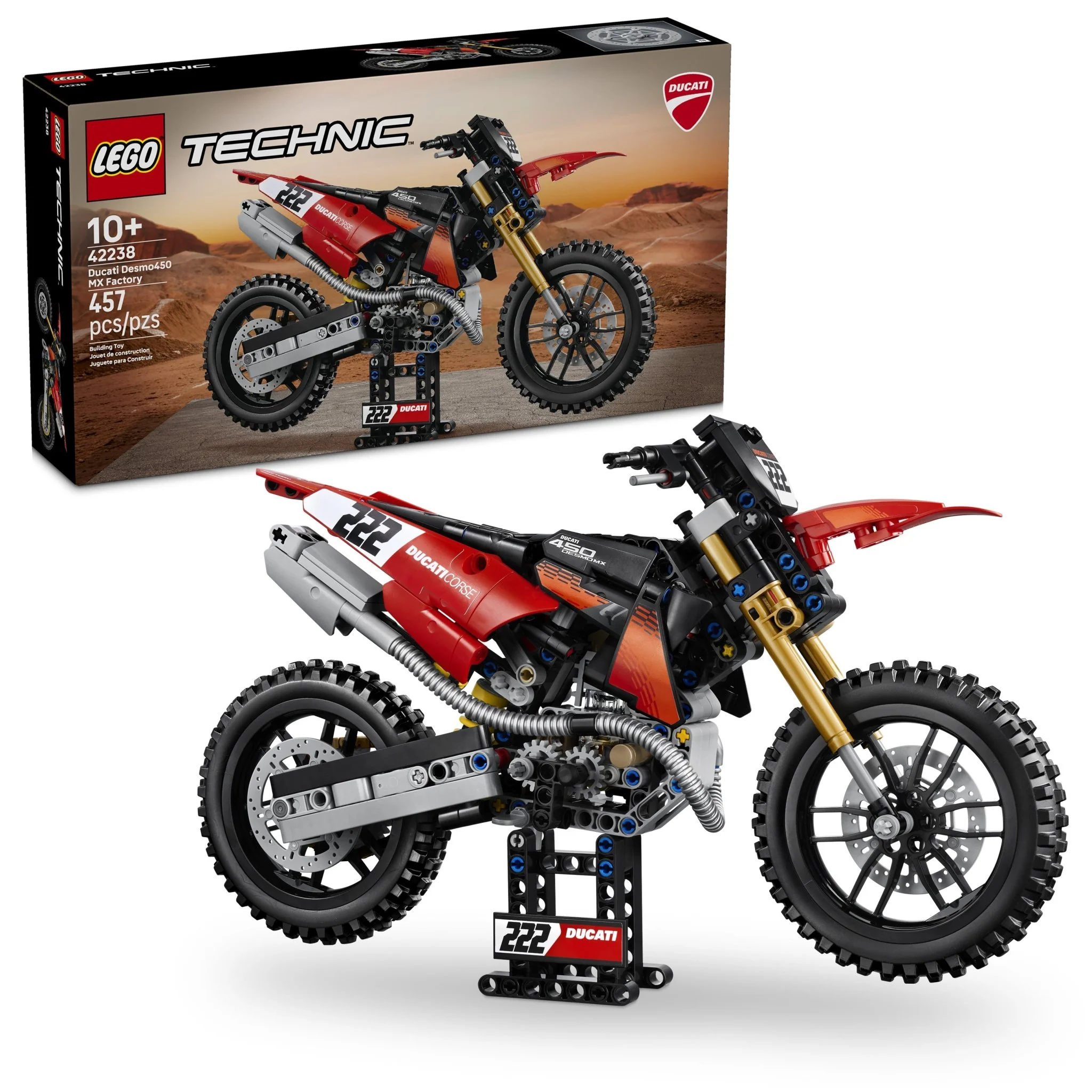 LEGO® Technic Ducati Desmo450 MX Factory Motorcycle 42238