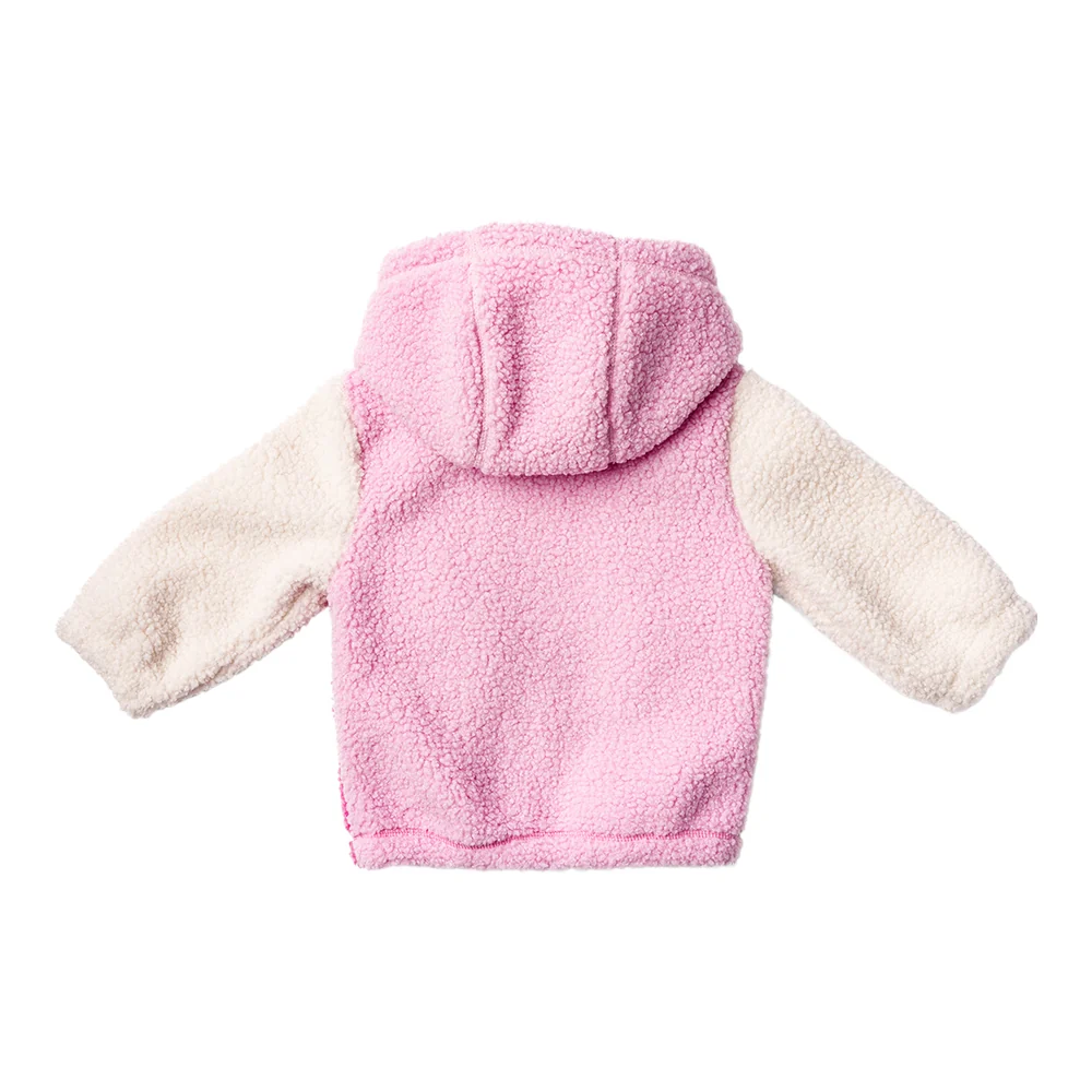 Ms. Rachel Fuzzy Colourblock Jacket - Blue Colourblock / 12-18m - Image 2