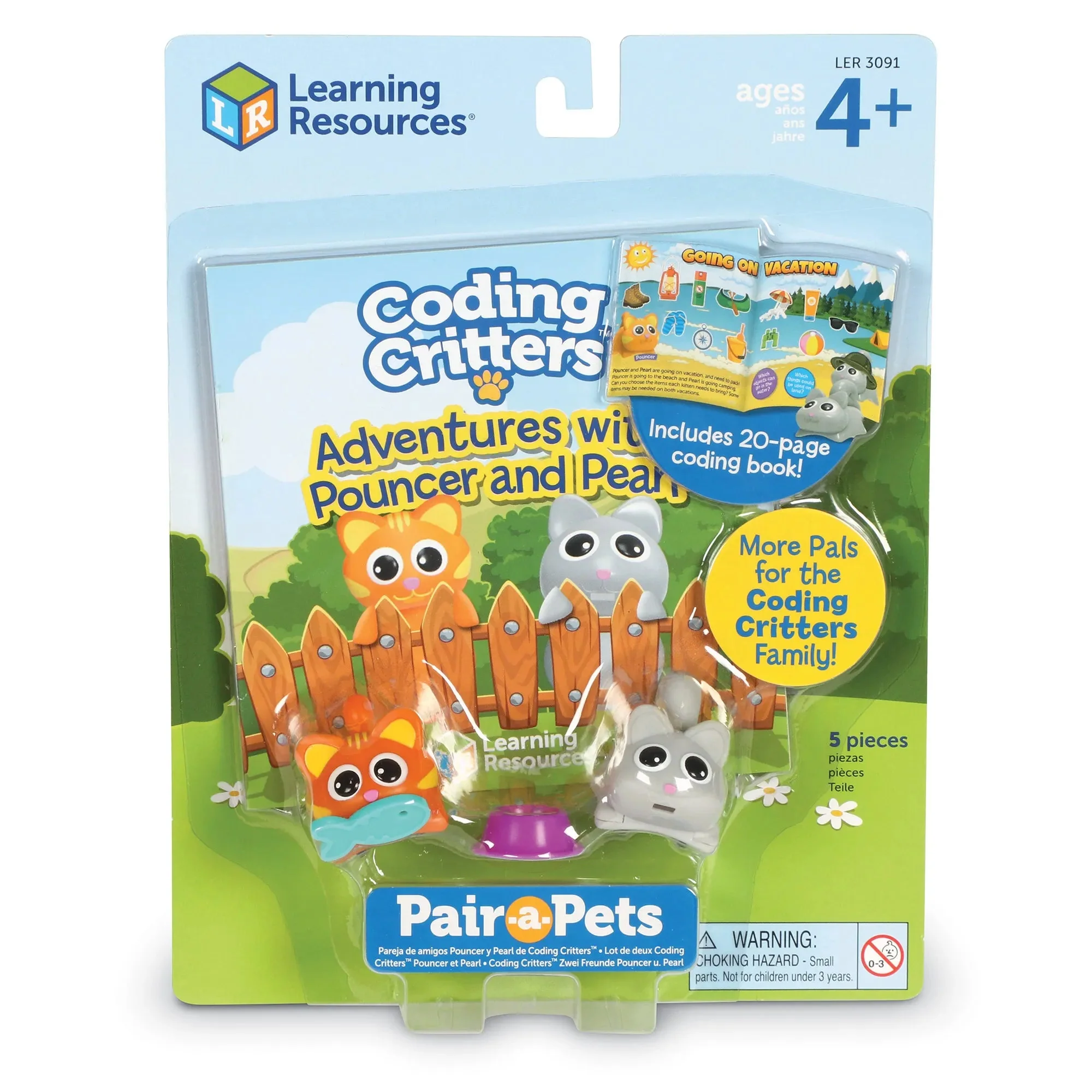 Learning Resources Coding Critters® Pair-a-Pets: Adventures with Pouncer & Pearl