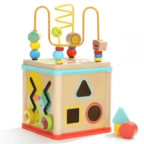 Small Wooden Activity Cube