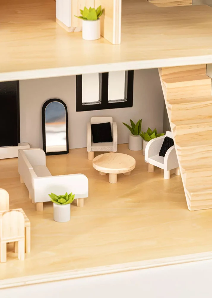 Coco Village Wooden Doll House Living Room Furniture (10pcs) - Image 17