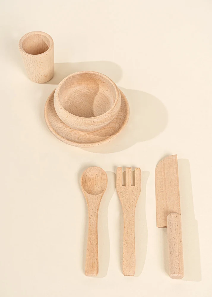 Coco Village Wooden Dinnerware Playset (12 Pcs) - Image 16
