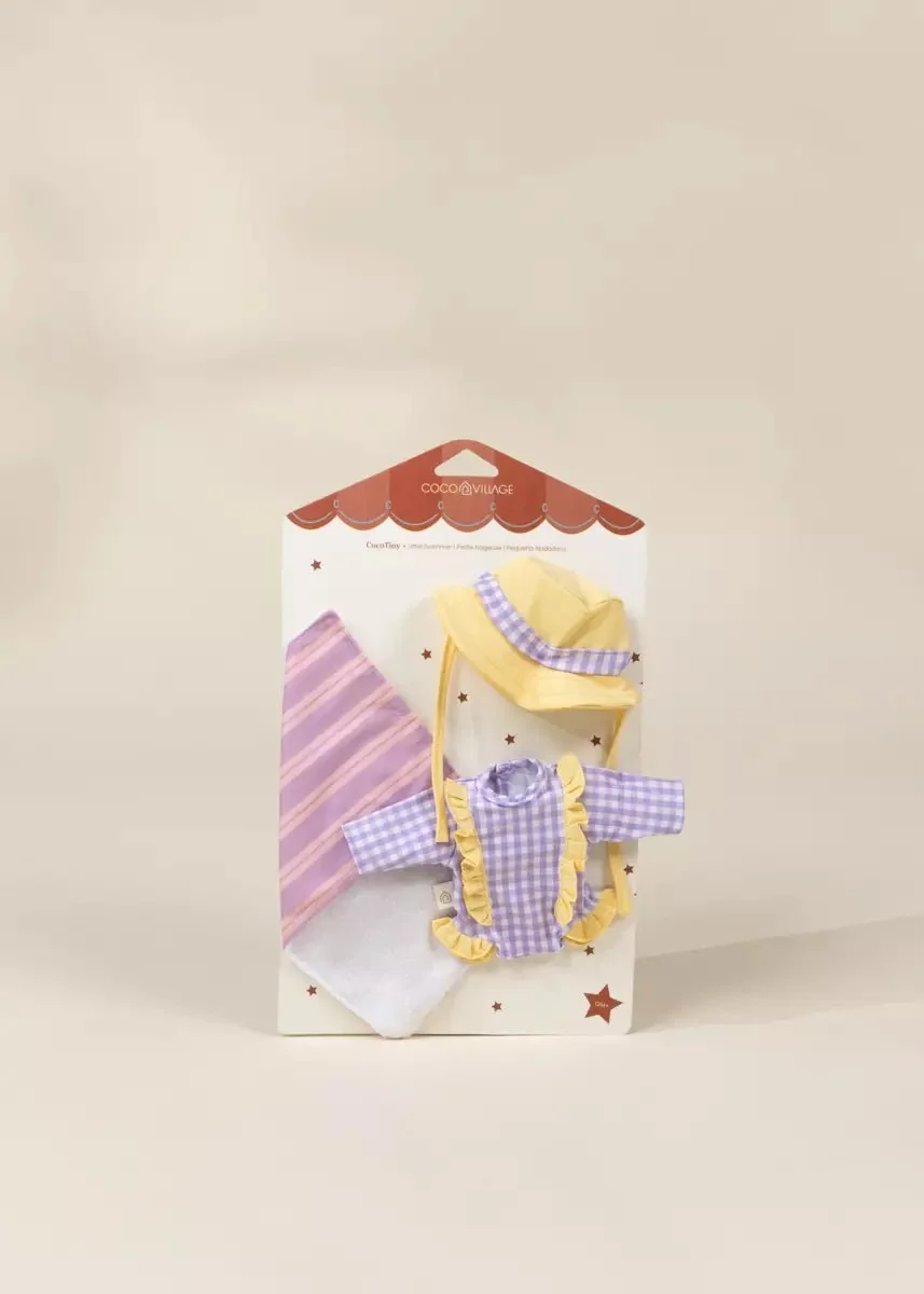 Coco Village Coco Tiny 10" Baby Play Doll Clothing Set – Little Swimmer - Image 4