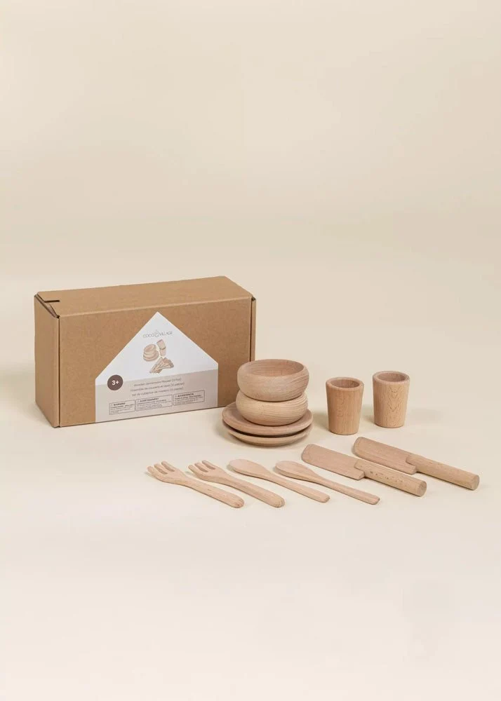 Coco Village Wooden Dinnerware Playset (12 Pcs) - Image 8