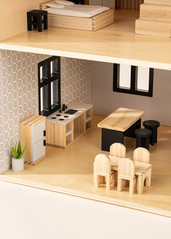 Coco Village Wooden Doll House Kitchen Furniture (12 pcs) - Image 6