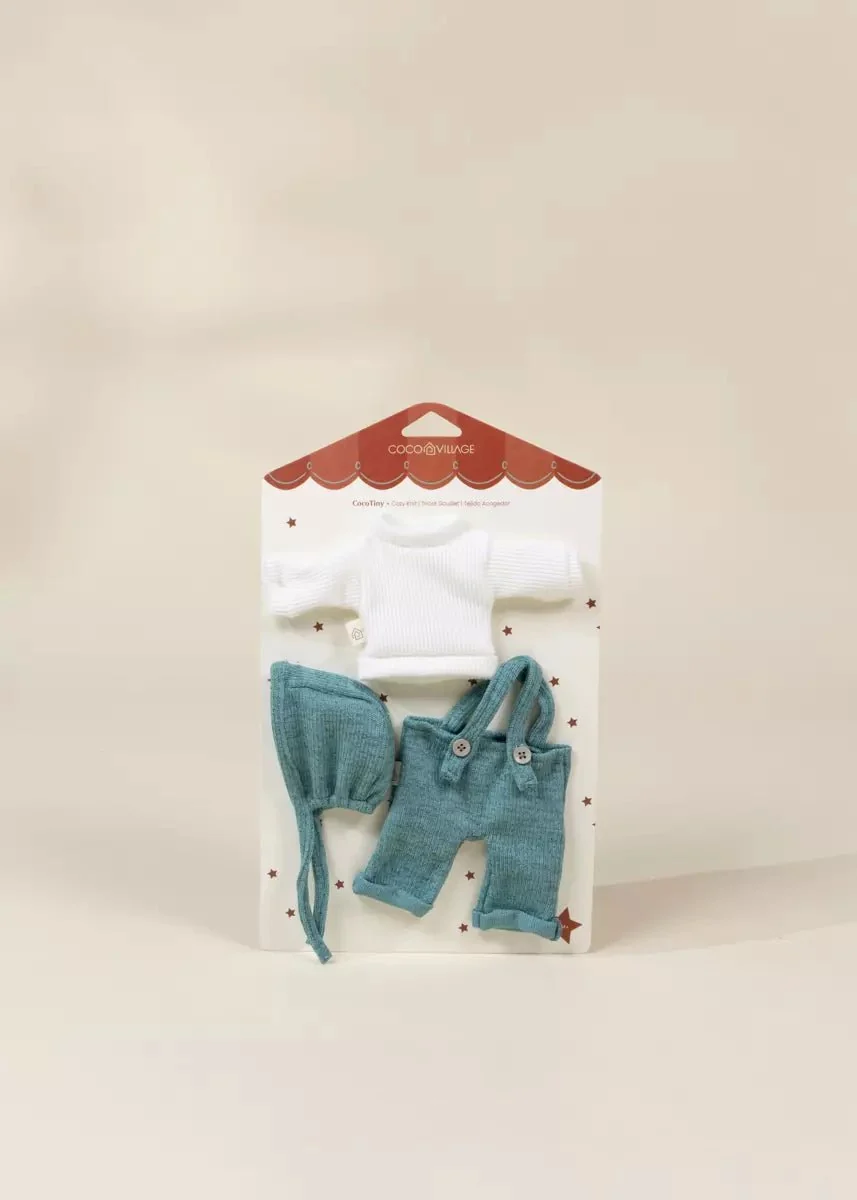 Coco Village Coco Tiny 10" Baby Play Doll Clothing Set – Cozy Knit - Image 4