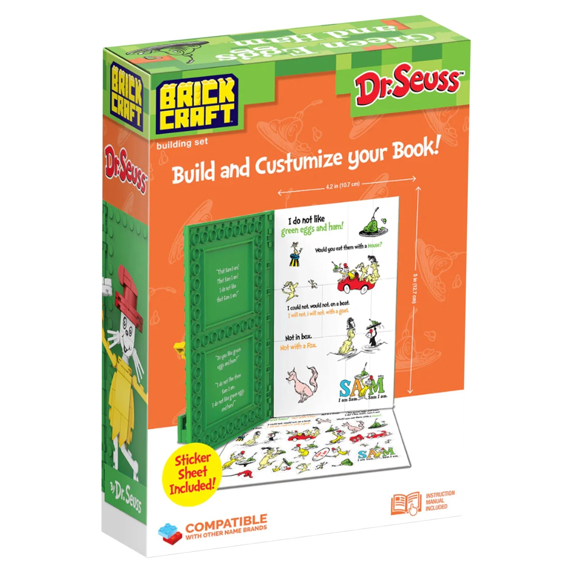 Brick Craft Dr. Suess Build-A-Books: Green Eggs and Ham - 107 Pieces - Image 4