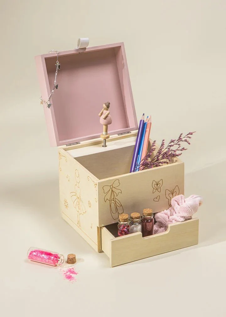 Coco Village Wooden Musical Souvenir Box - Ballerina - Image 3