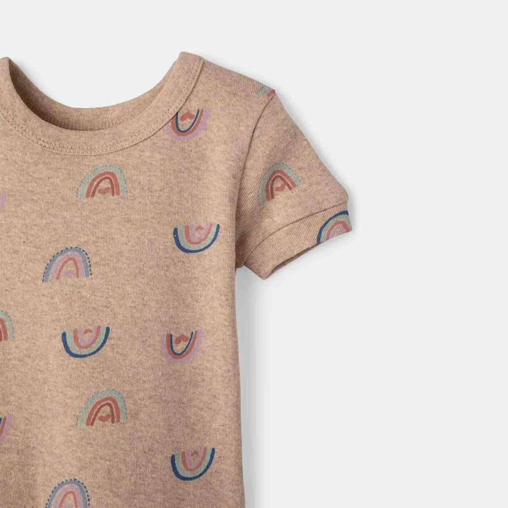 rise little earthling Short Sleeve Sleep Set - Grey Rainbow / 18-24M - Image 17