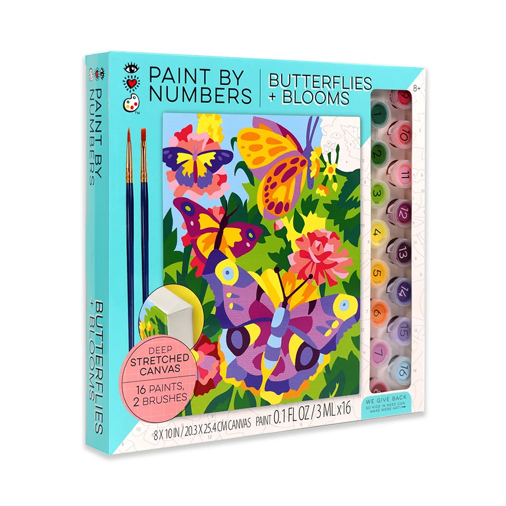 Bright Stripes iHeartArt Paint By Numbers- Butterflies + Blooms - Image 9
