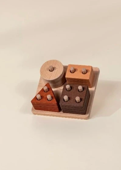 Coco Village Wooden Stacking Shapes - 12 pcs - Image 2