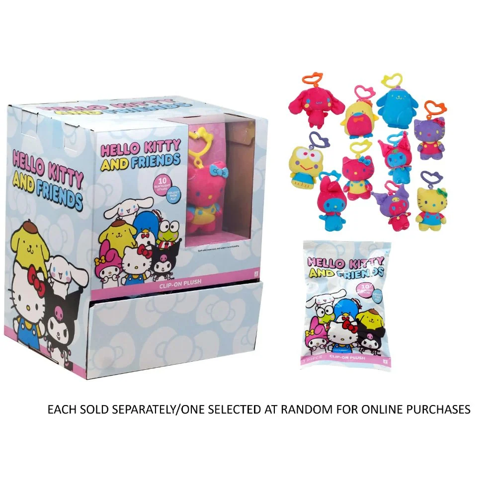 Hello Kitty & Friends 3" Blind Bag Plush Clip