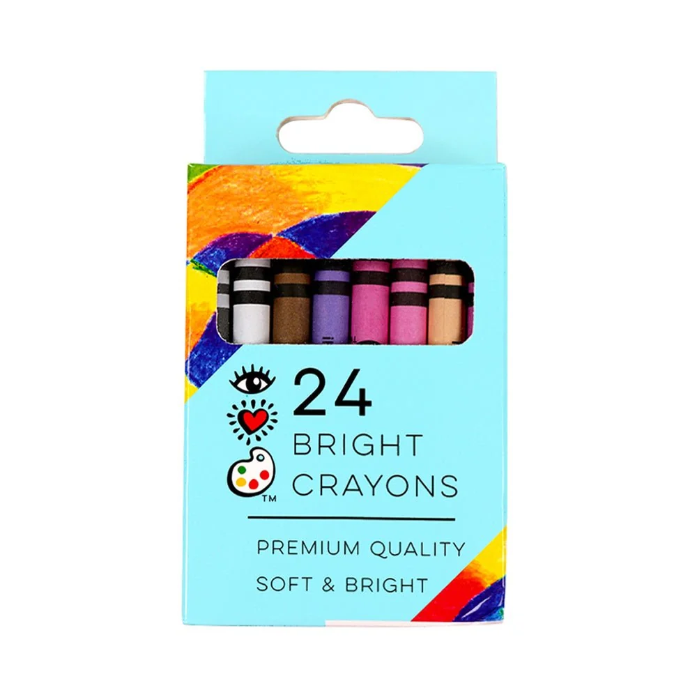 Bright Stripes iHeartArt 24 Bright Crayons