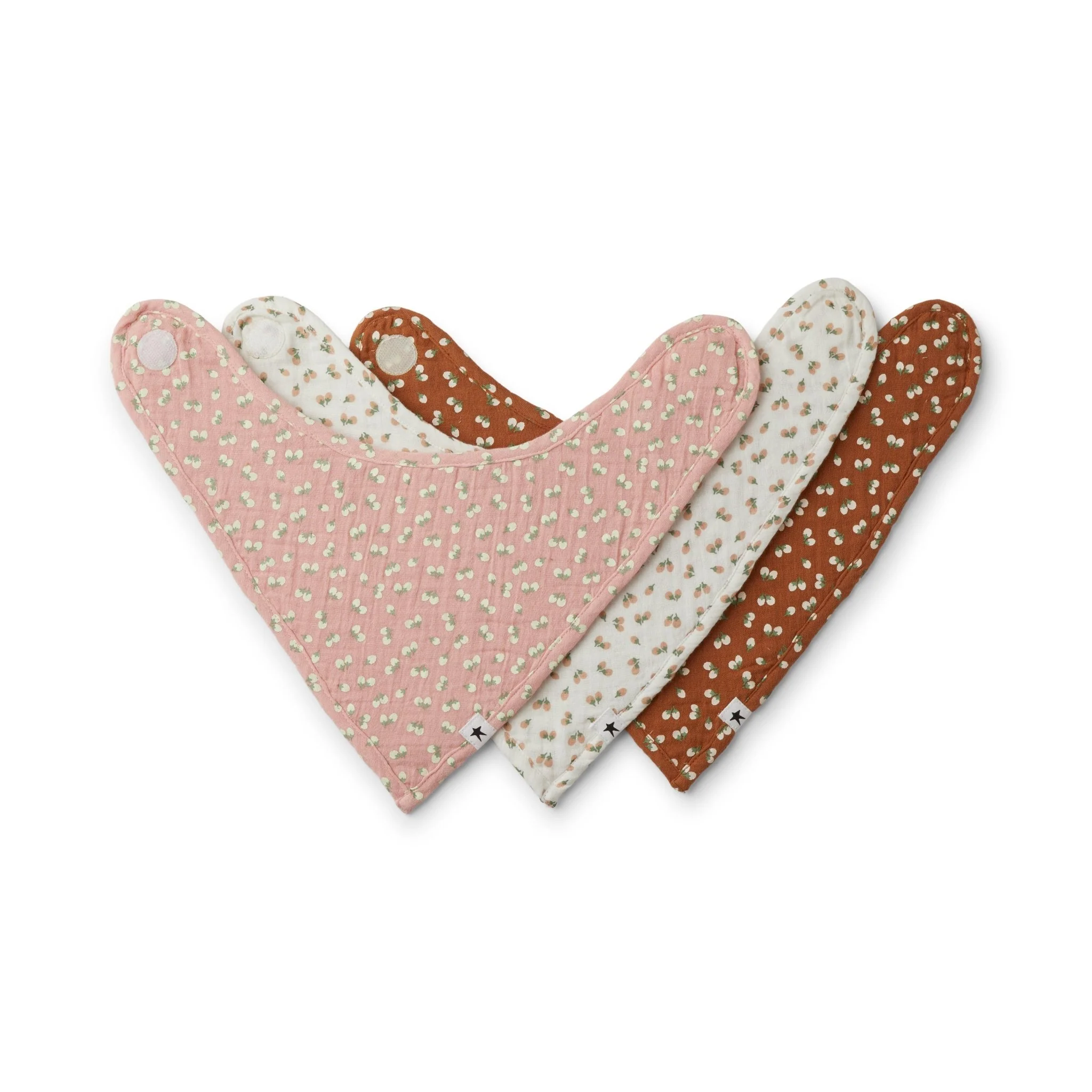 rise little earthling 3-Pack Gauze Bib - Harbour Grey / OS