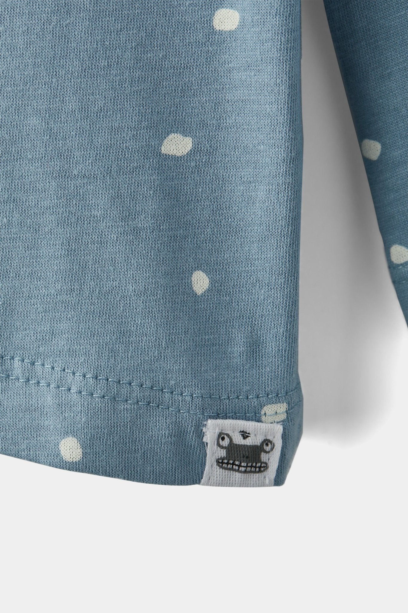rise little earthling LS Crew Neck TGDKT00 - Ashley Blue Dots / 12-18m - Image 3