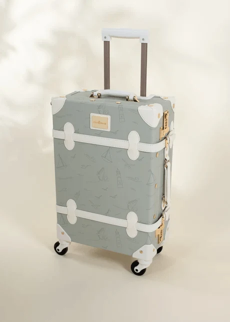 Coco Village Vegan Leather CarryOn Suitcase Ocean