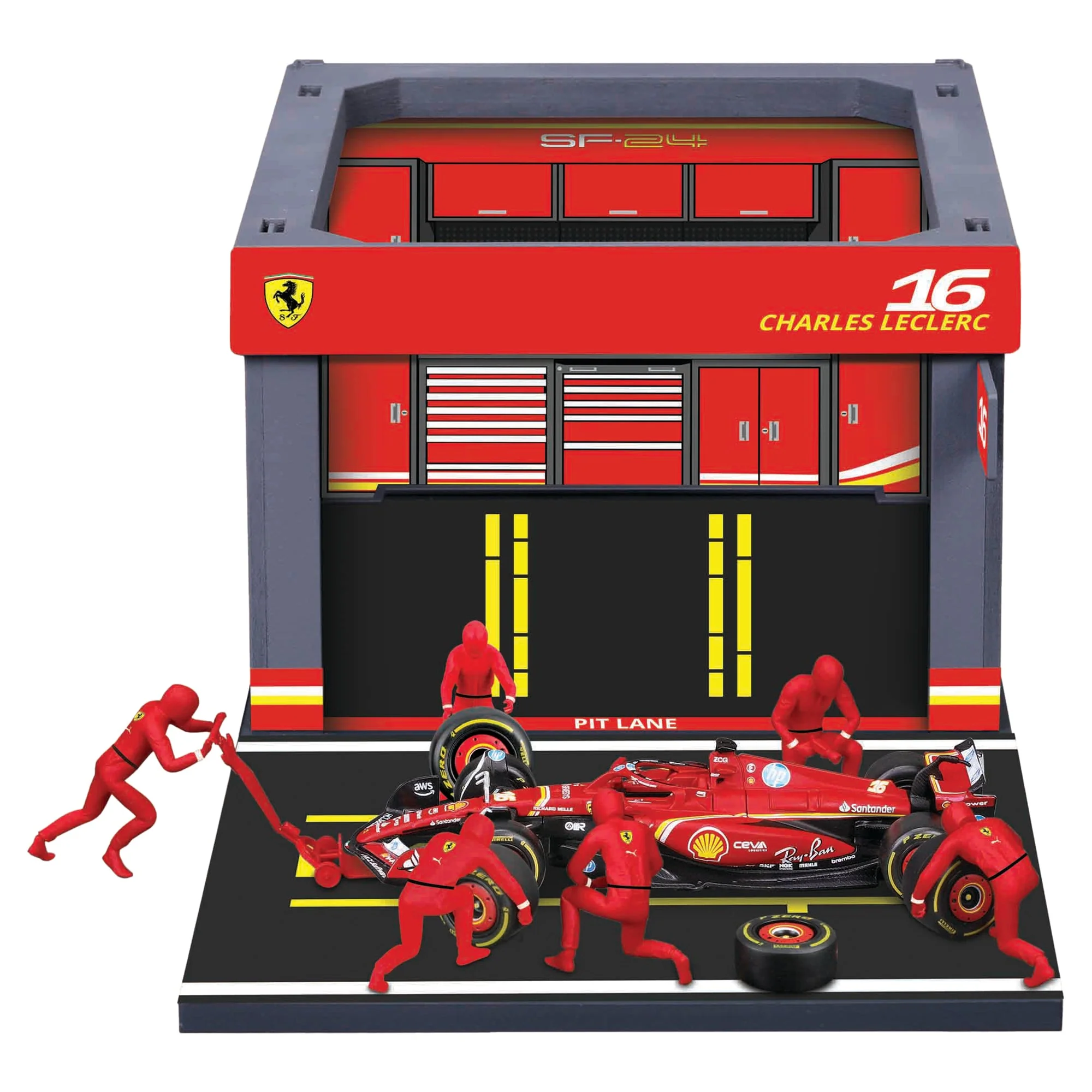 Maisto Diecast Maisto 1:43 F1 SFR Ferrari SF24 PitPass Leclerc#16