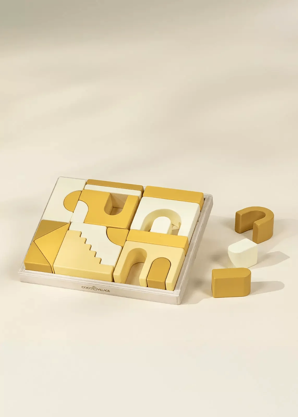 Coco Village Houses Wooden Creative Blocks Set - 21 pcs