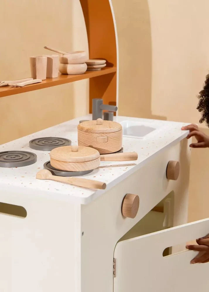 Coco Village Wooden Pots and Pans Playset (6 Pcs) - Image 2