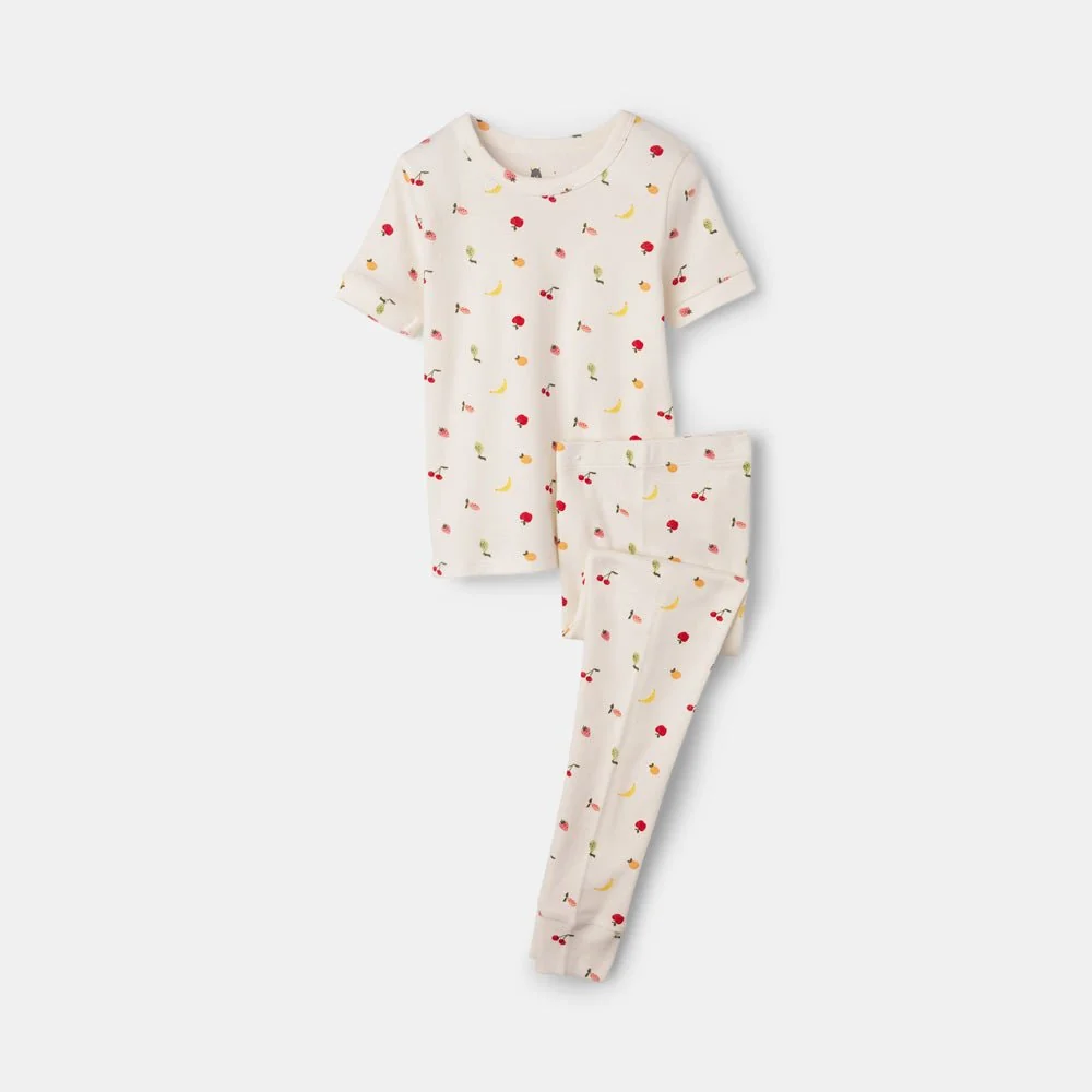 rise little earthling Short Sleeve Sleep Set - Grey Rainbow / 18-24M - Image 6